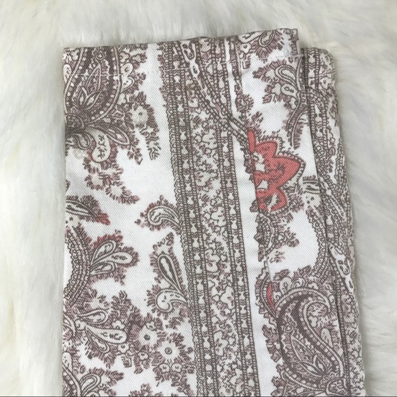 H+M Cream Coral Paisley jeans - Picture 4 of 7