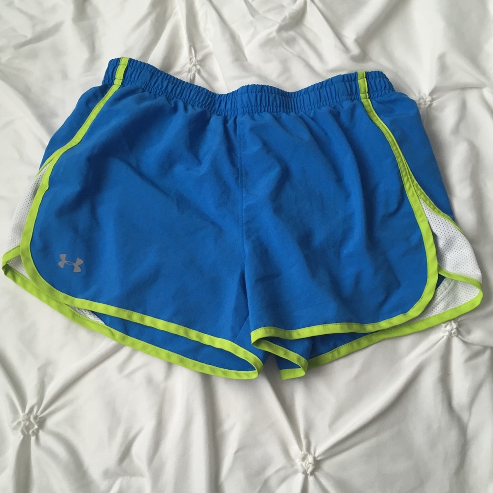 Under Armour Blue and Lime Green Shorts