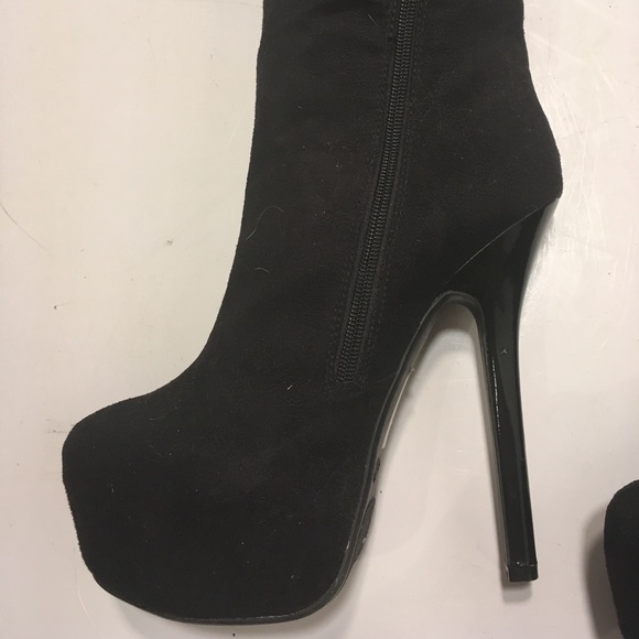 6 inch heel above knee black suede super sexy!! - Picture 2 of 4