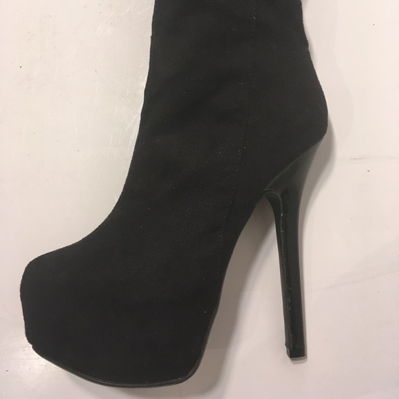 6 inch heel above knee black suede super sexy!! - Picture 3 of 4