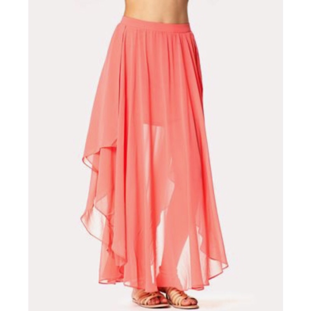 Forever 21 Coral Maxi Skirt