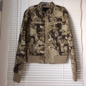Hurley Women's Rose Camo Print Jacket Bomber sz M