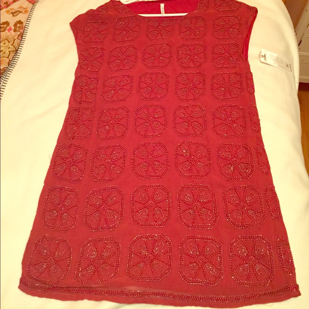Beaded shift dress