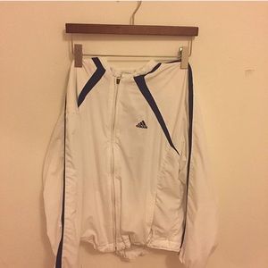 White windbreaker