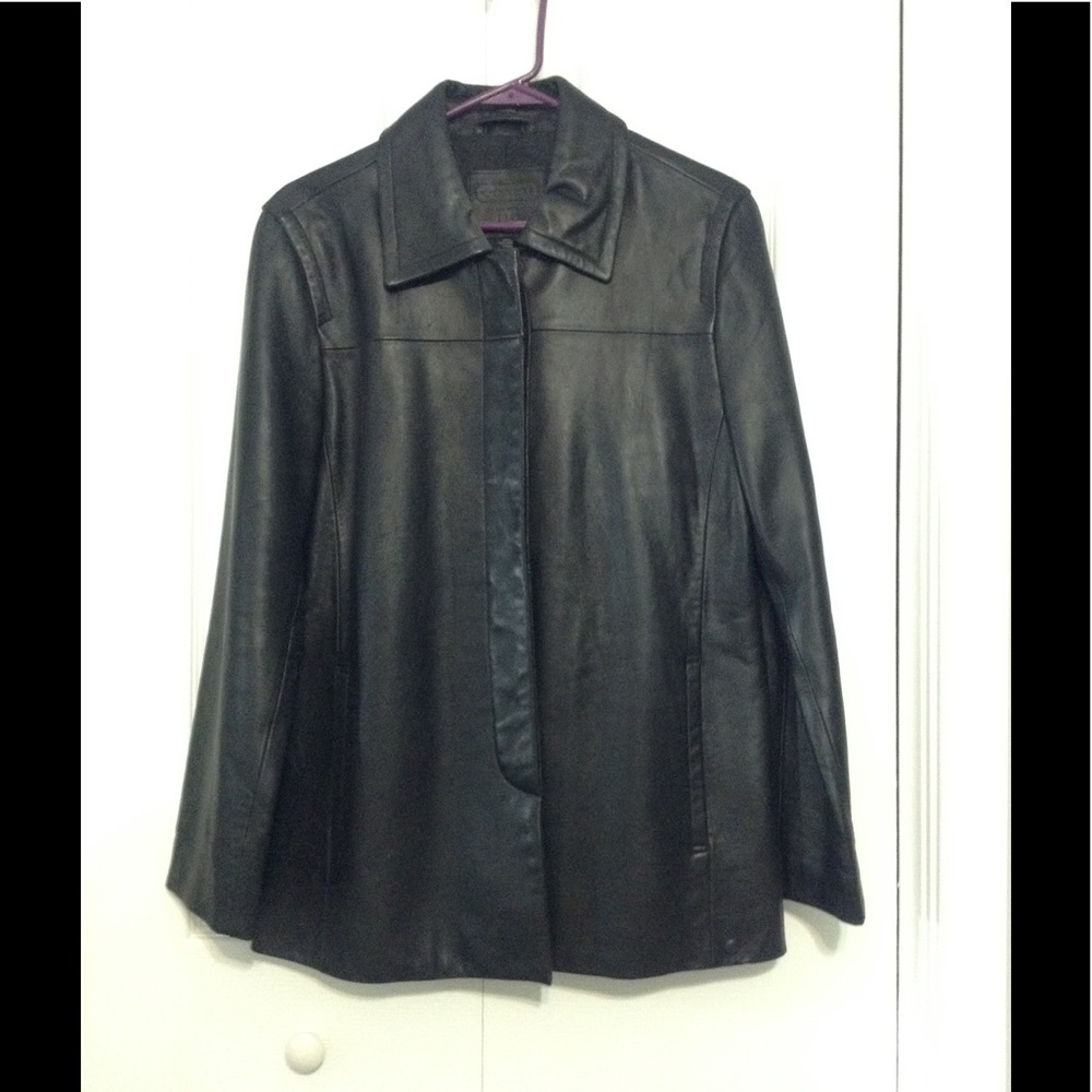 Coach Black Leather Jacket