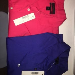 Pink and blue j Crew button down shirts