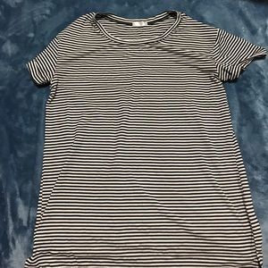 Black and white striped tee