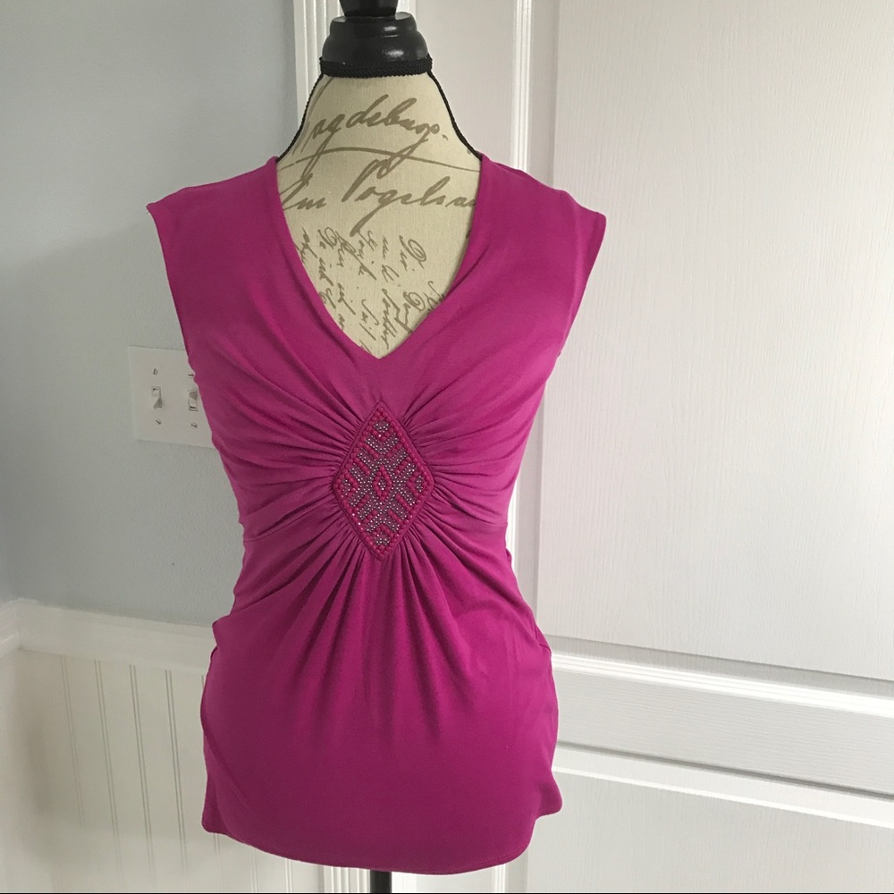 Gorgeous WHBM Pink Sleeveless Top. Like New. XS