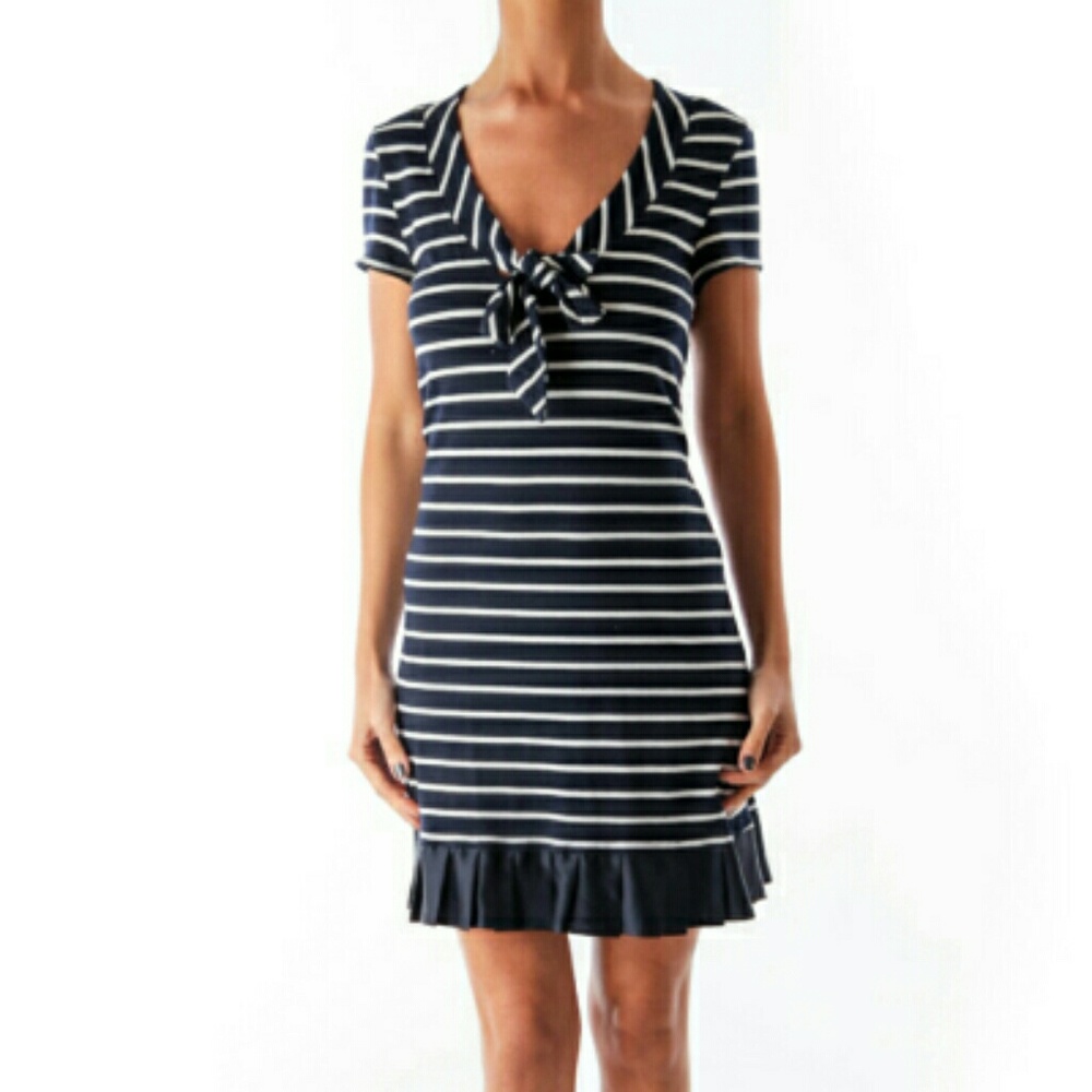Nanette Lepore Nautical Striped Dress Sz Large