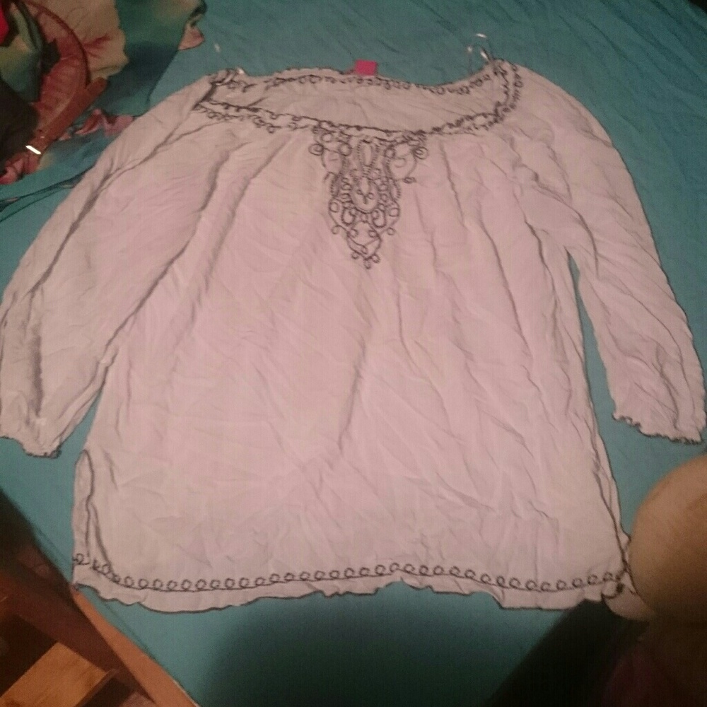 White shirt with Black details
