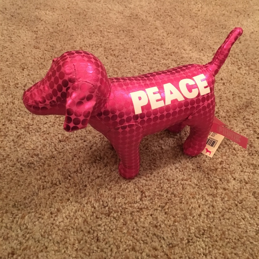 NWT Victoria's Secret PINK "Peace" dog