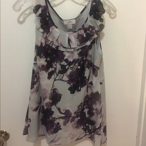 Purple/grey LOFT top