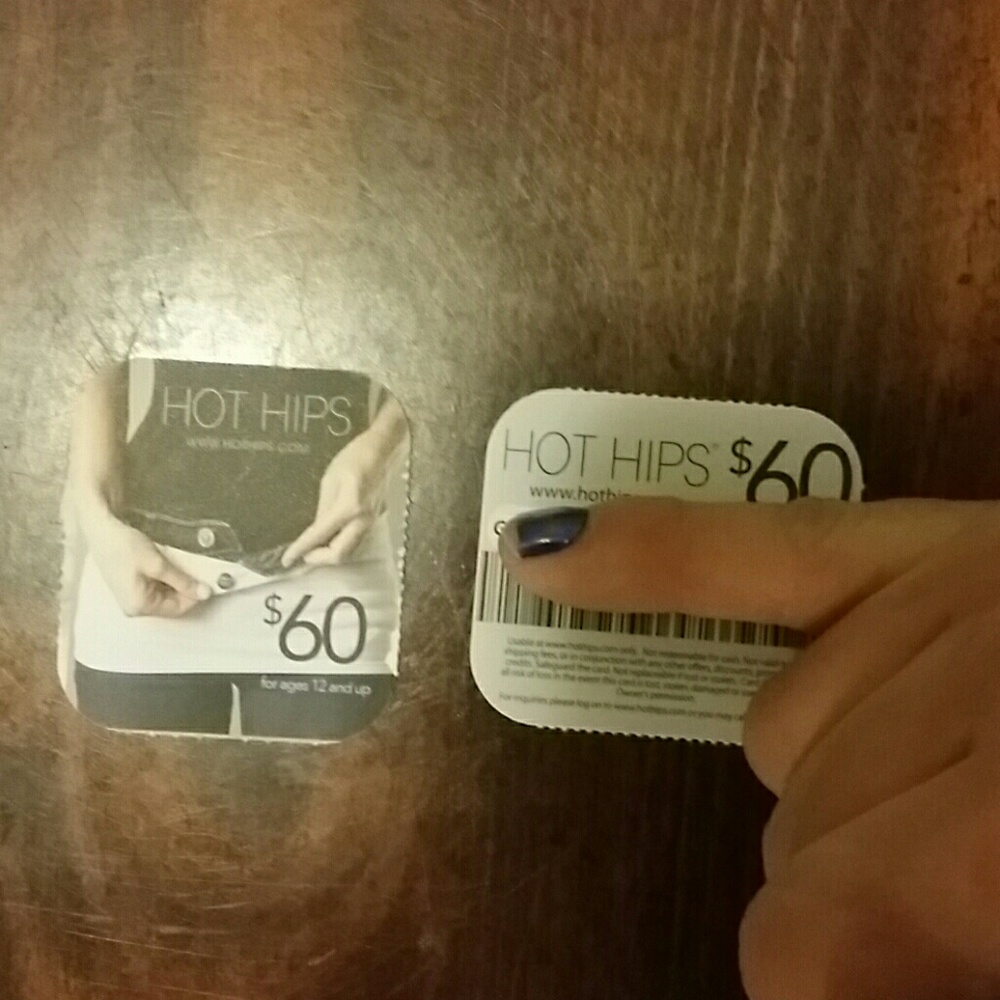 2 $60 hot hips gift cards