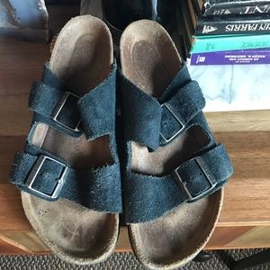 Arizona Birkenstocks dark blue