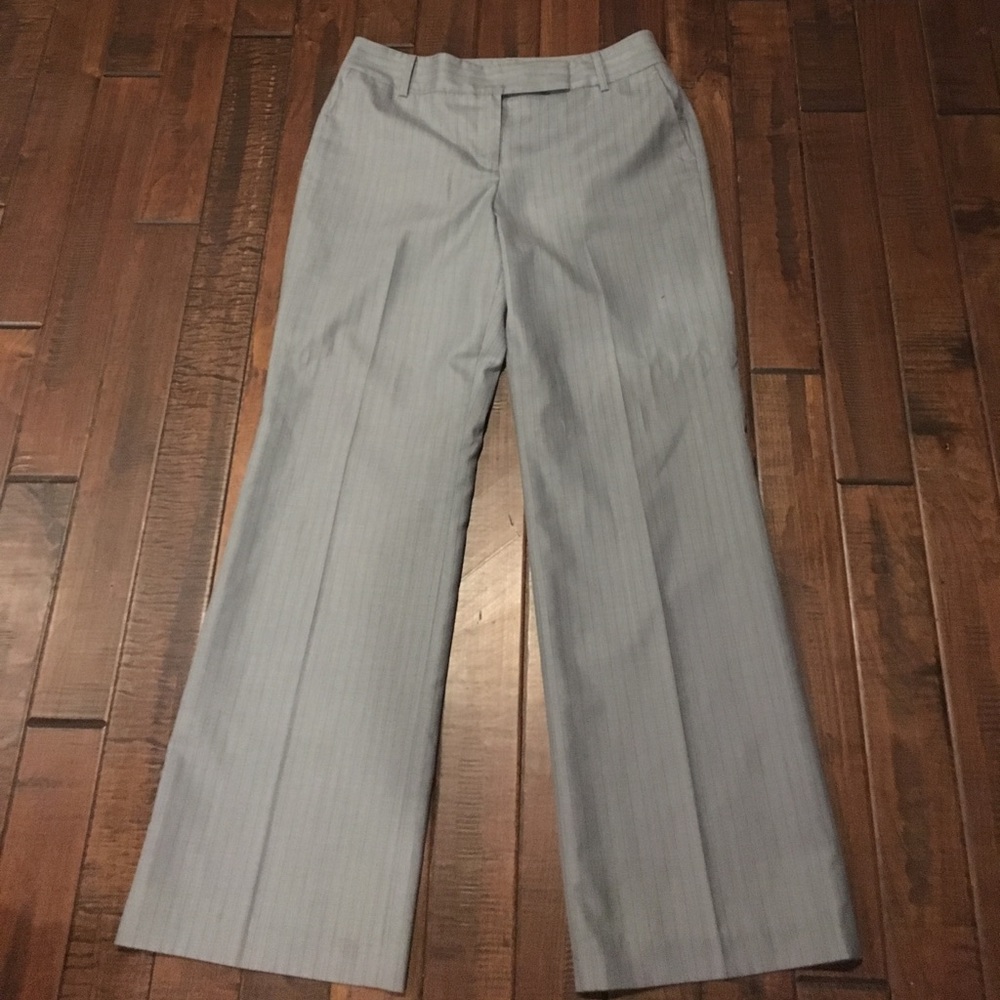 Grey pinstripe Ann Taylor dress pants