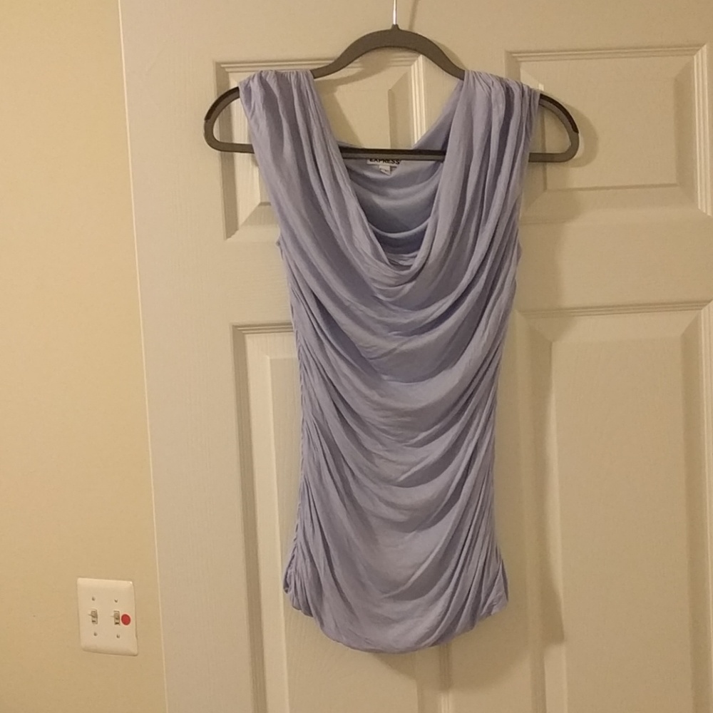 Express light purple/blue-ish flowy tank, size S