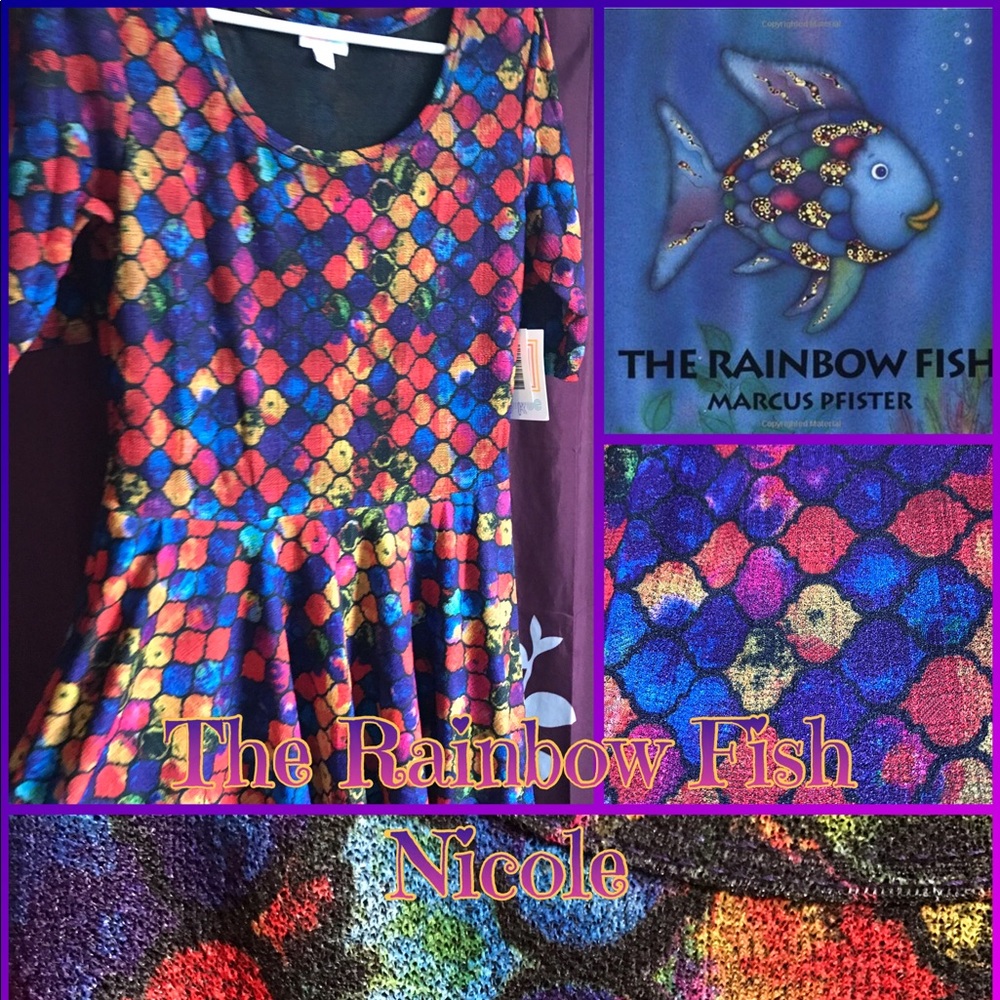 Lularoe RainBow Fish Nicole (sz large) 🦄