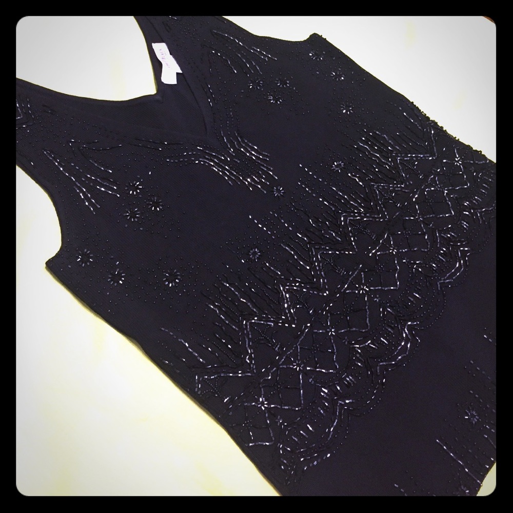 White House Black Market beaded top