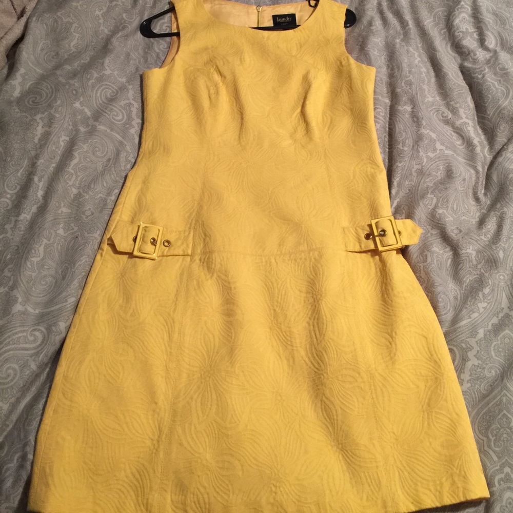 NWOT Laundry Yellow Buckle Dress sz 6