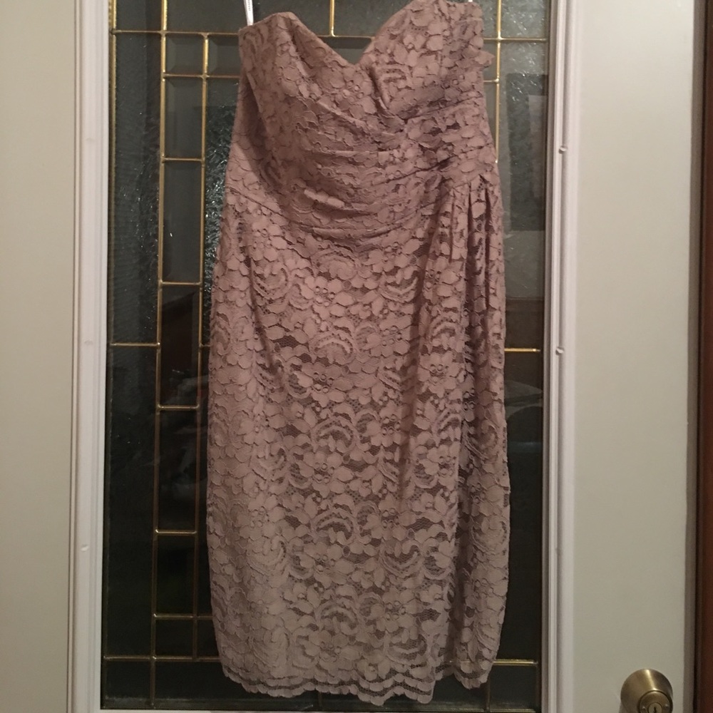 Lace strapless dress