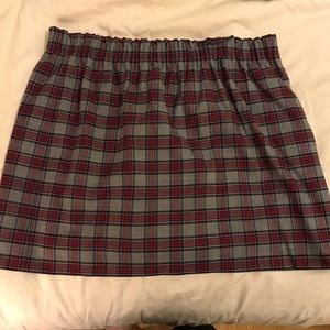 Plaid J. Crew Factory Paper Bag Skirt