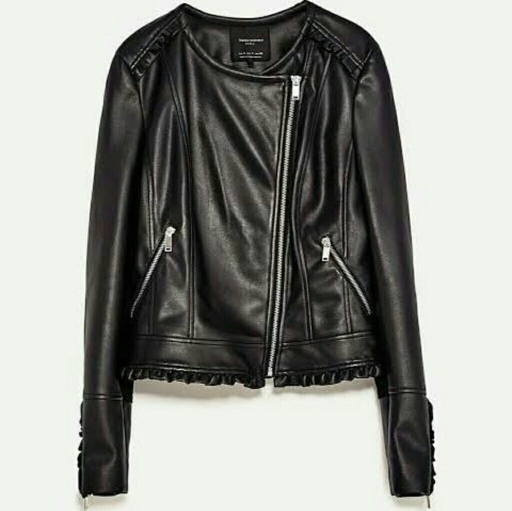 NWT Zara TRF faux leather Jacket - Picture 1 of 6