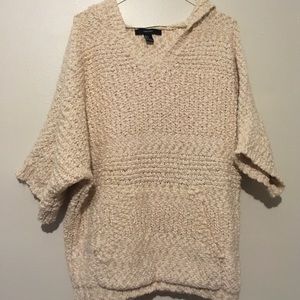 Forever 21 poncho sweater with hood size small