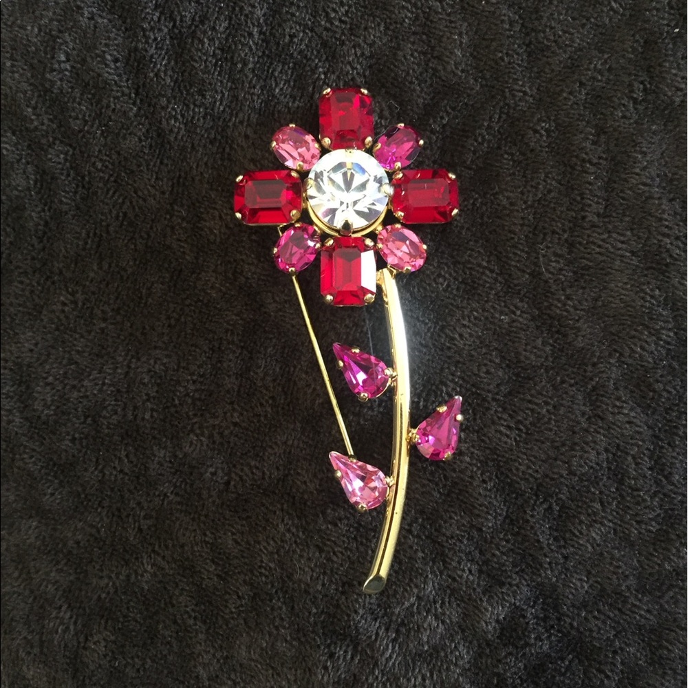 Swarovski Flower Brooch NIB