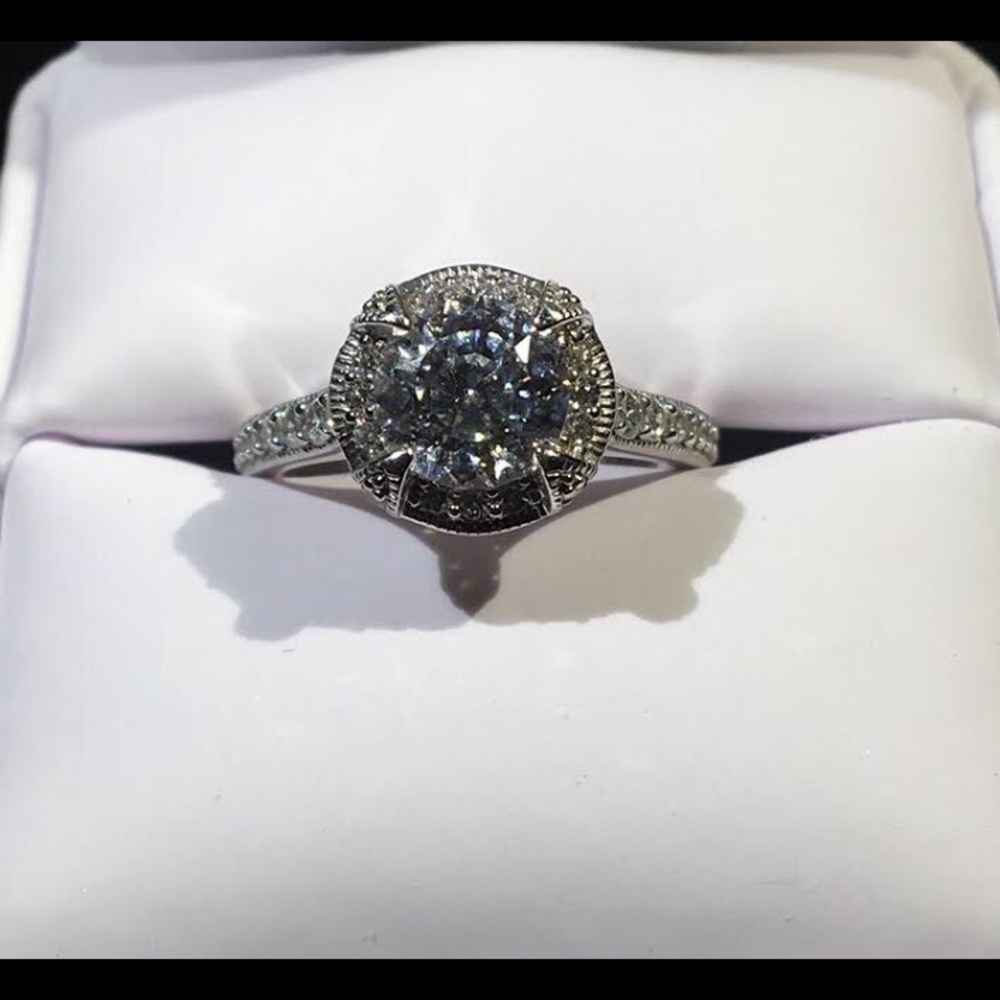 Diamond Simulant Round Brilliant Diamonique Ring