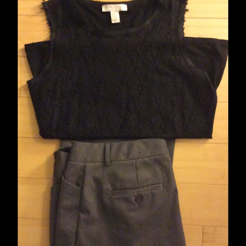 Dark Gray Express Editor Pants