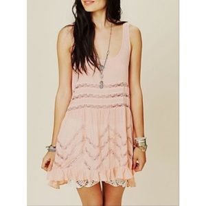 Free People Voile & Lace Trapeze Slip