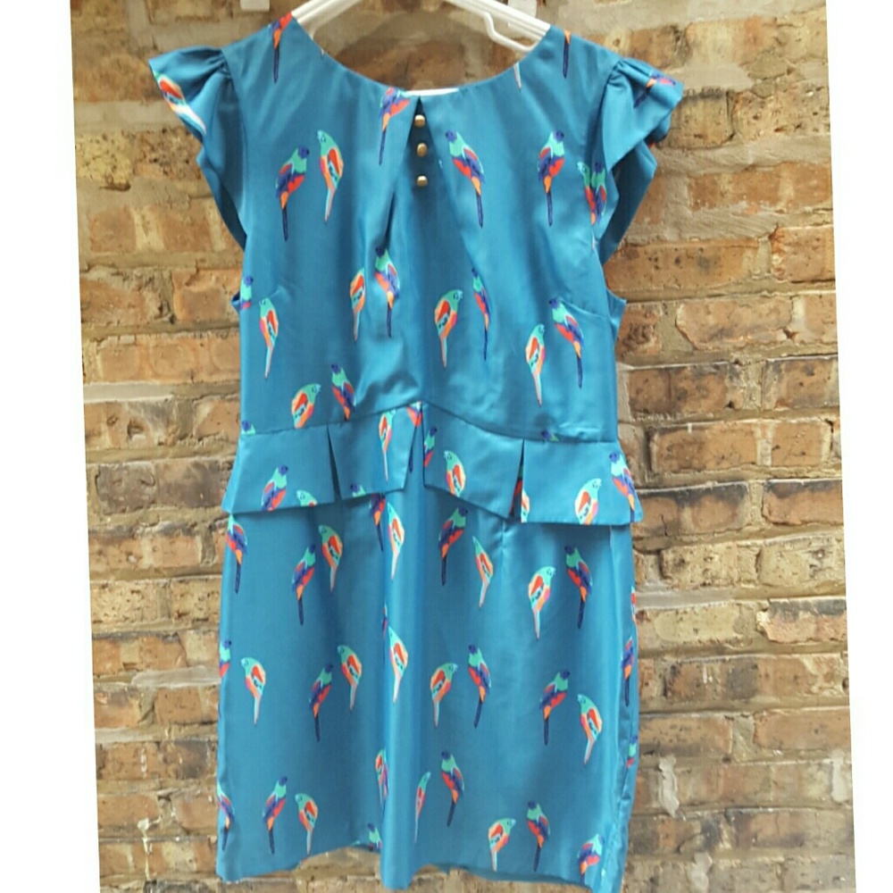 Parrot dress, hi there by Karen Walker EUC