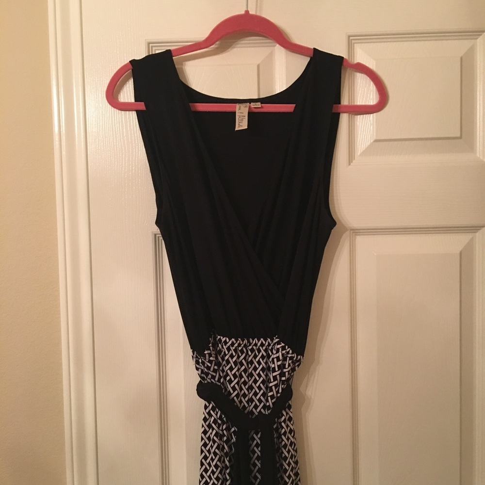 Wide Leg Jumpsuit Blk/Wht Emma & Michele L
