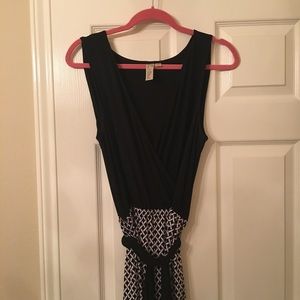 Wide Leg Jumpsuit Blk/Wht Emma & Michele L