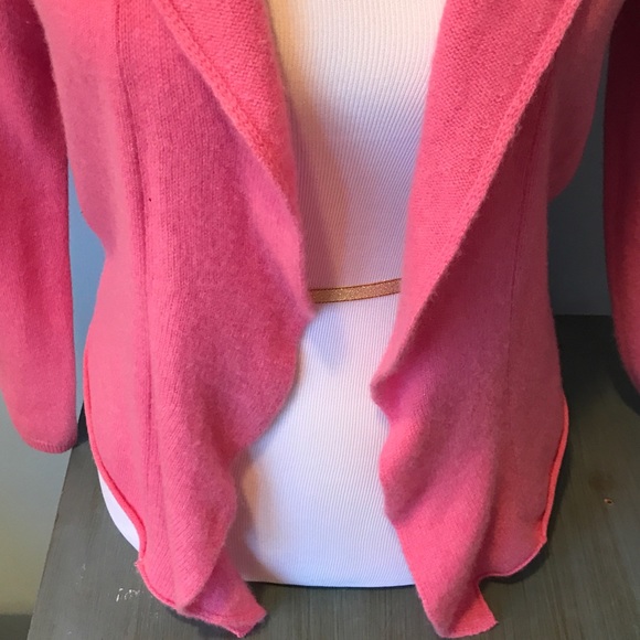 NWT Banana Republic Pink Cashmere Open Sweater - Picture 3 of 7