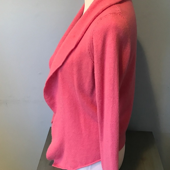 NWT Banana Republic Pink Cashmere Open Sweater - Picture 6 of 7