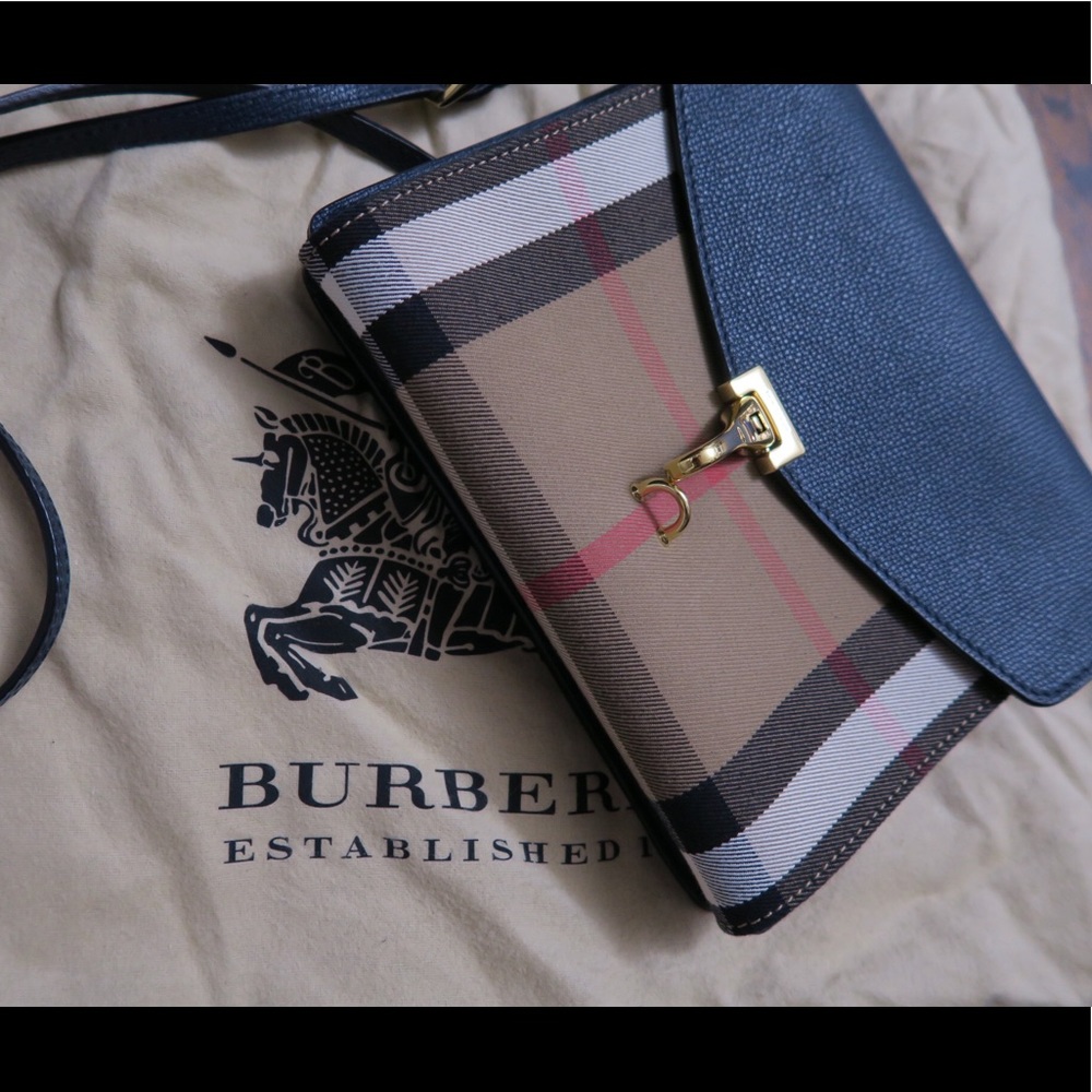 SOLD -Burberry 'Small Macken' Check Crossbody Bag