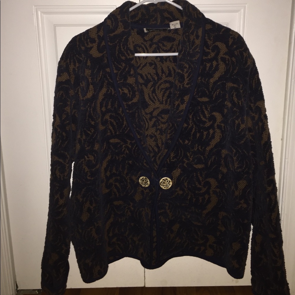 Black and Tan floral blazer