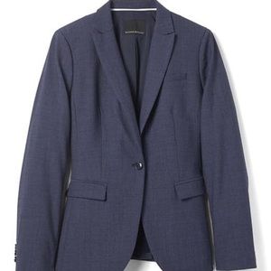 Banana Republic Navy Lightweight Wool Blazer
