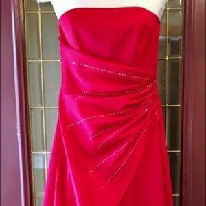 Strapless Red Long Dress
