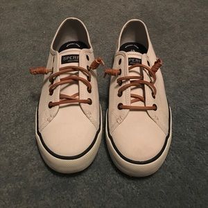 White Sperry top siders