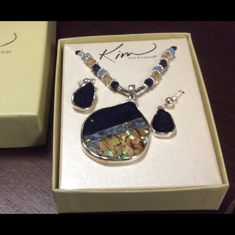 Kim Rogers earrings and necklace set