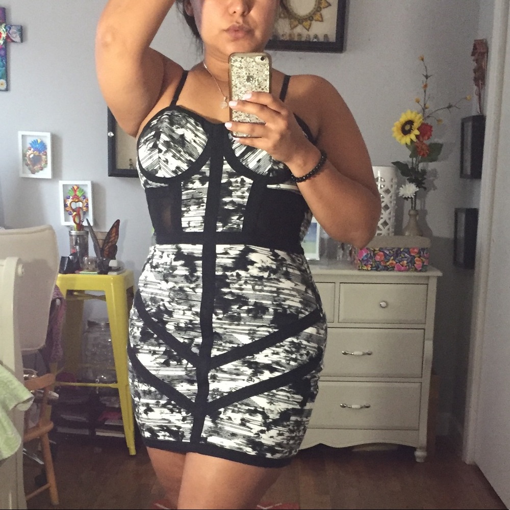 Black and white dress