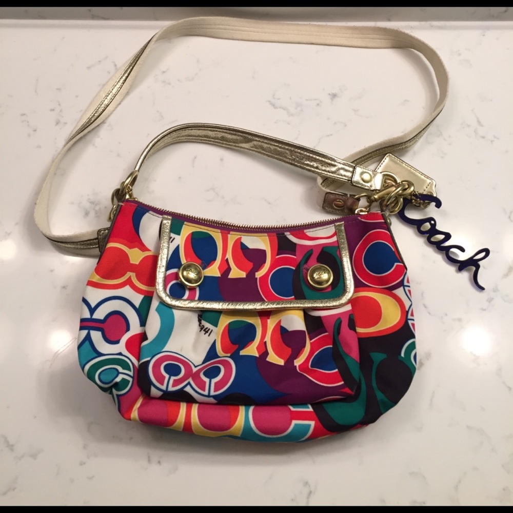 Vintage Fun bright colored coach cross body
