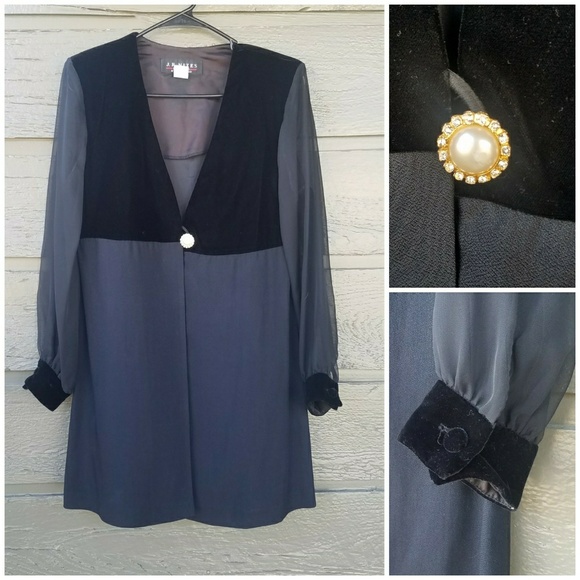 Vintage Tops - Vintage J.R. Bites Velvet Sheer Top