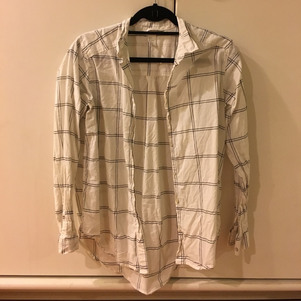 Plaid button up shirt/cardigan