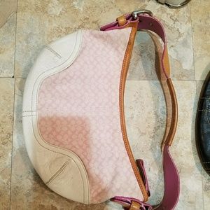 Pink Coach Signature Soho Hobo
