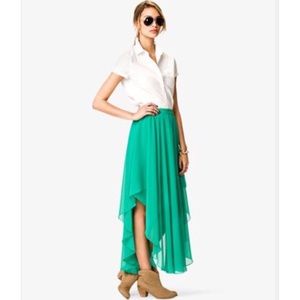Forever 21 Turquoise Maxi Skirt