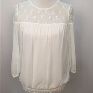 Chiffon-Long-Sleeve-Lace-T-Shirt-Tops-Blouse