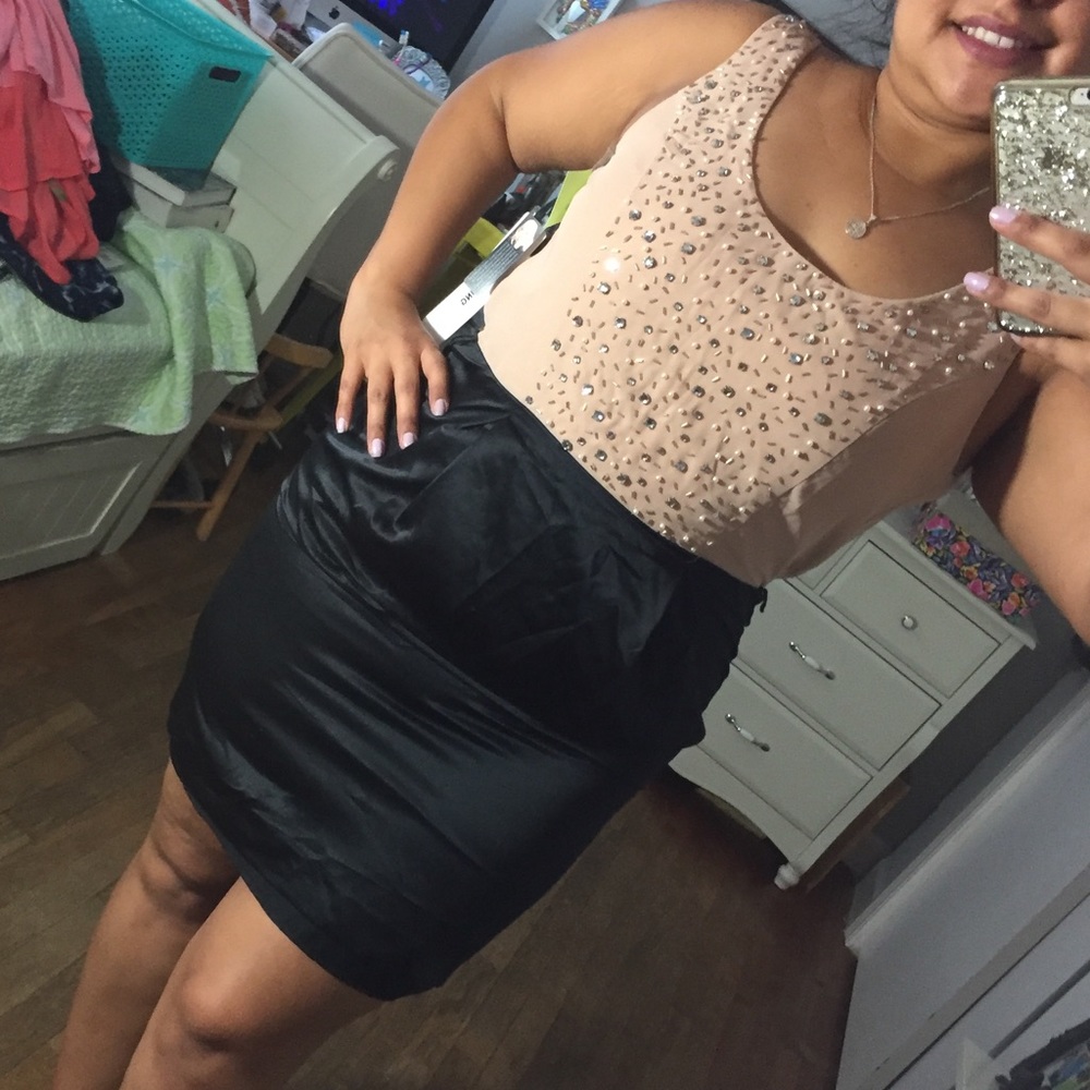 Beige and Black with embellishments